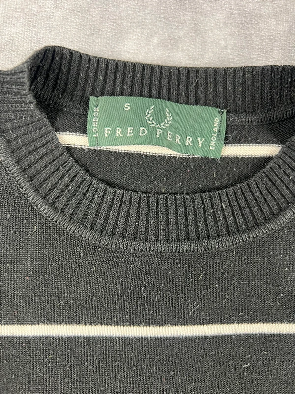 Fred Perry Vintage Sweater Schwarz Gr. S| Casual Style| Old Money Style | France Style 0048