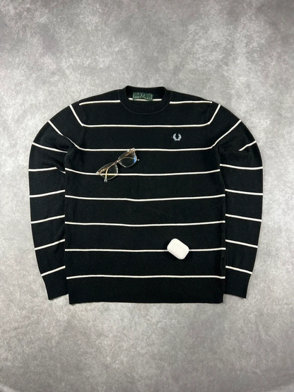 Fred Perry Vintage Sweater Schwarz Gr. S| Casual Style| Old Money Style | France Style 0048