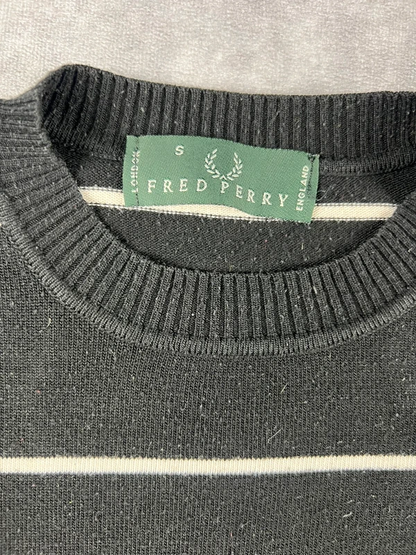 Fred Perry Vintage Sweater Schwarz Gr. S| Casual Style| Old Money Style | France Style 0048