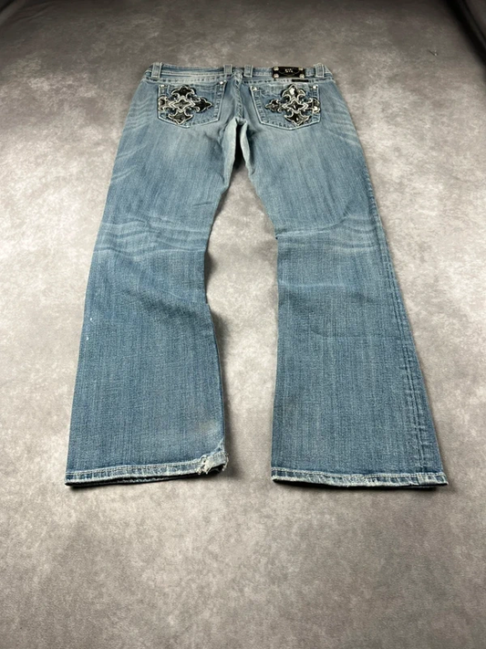 Vintage Miss Me Bootcut Flared Jeans Gr. L | Y2K | 0068