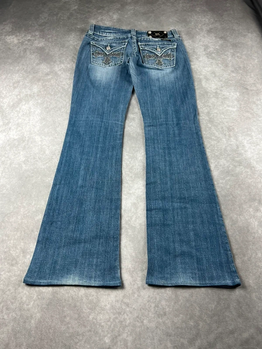 Vintage Miss Me Bootcut Flared Jeans Gr. M | Y2K | 0076 | Cross | Kreuz