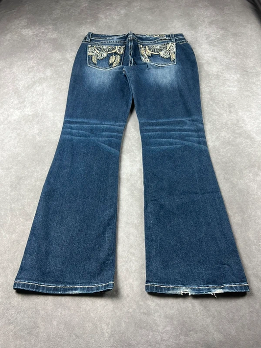 Vintage Miss Me Bootcut Flared Jeans Gr. L | Y2K | 0077