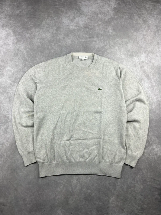 Lacoste Vintage Sweater Grau Gr. M | Pashastyle | Old Money Style | France Style 0122
